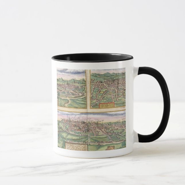 Taza Mapa de Montpellier, viajes, y de Poitiers, de (Derecha)