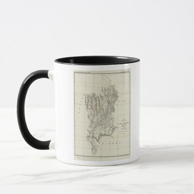Taza Mapa de Nevada, Utah y Arizona (Izquierda)