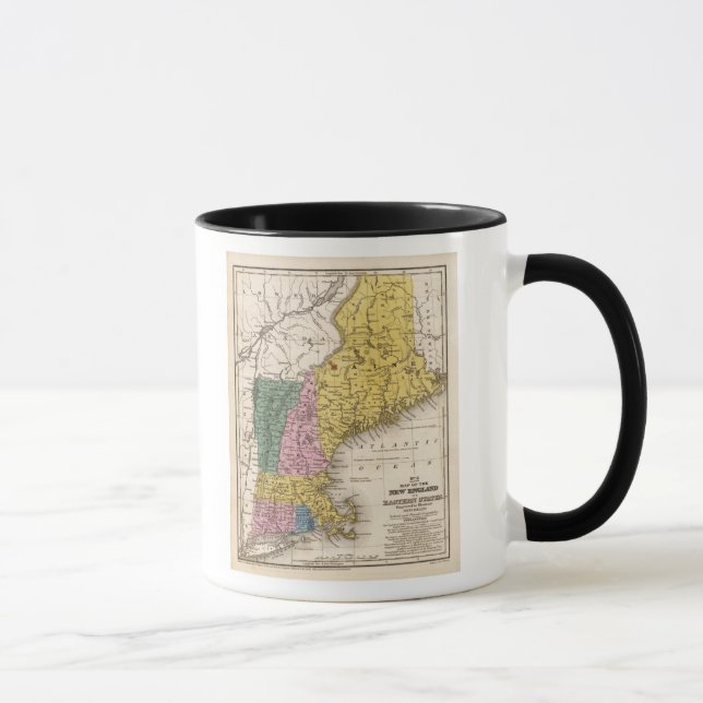 Taza Mapa de Nueva Inglaterra o Estados del Este (Derecha)