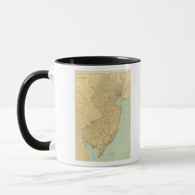 Taza Mapa de Nueva Jersey (Izquierda)