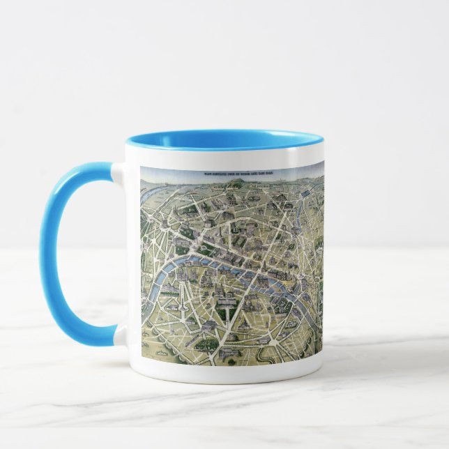 Taza Mapa de París durante el período de los Grands (Izquierda)