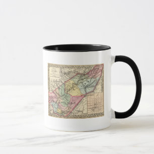 Taza Mapa de Pocohontas, condados de Greenbrier