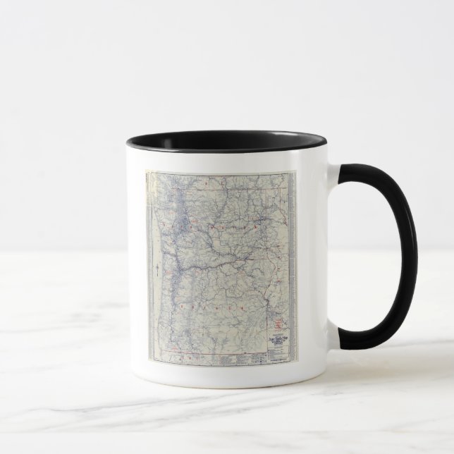 Taza Mapa de Rand McNally Oficial 1925 Auto Trails (Derecha)