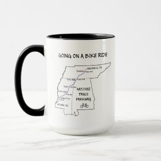 Taza Mapa de ruta de rastreo de Natchez Café Mug