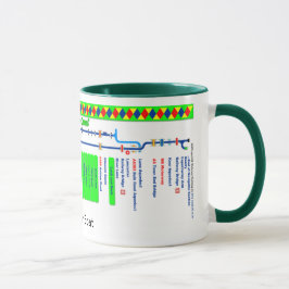 Taza Mapa de ruta del canal de Lancaster