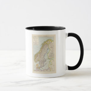 Taza Mapa de Schweden, Noruega - Suecia