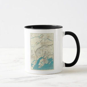 Taza Mapa de Sleem del centro de Alaska