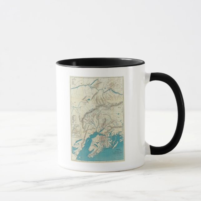 Taza Mapa de Sleem del centro de Alaska (Derecha)
