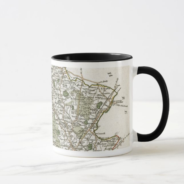 TAZA MAPA DE STAFFORDSHIRE, 1793 (Derecha)