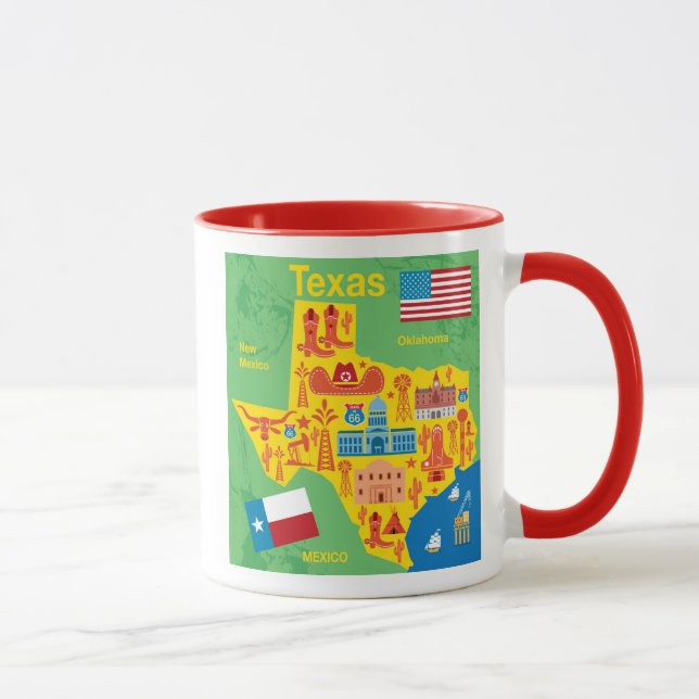 Taza Mapa de Tejas de los niños (Derecha)