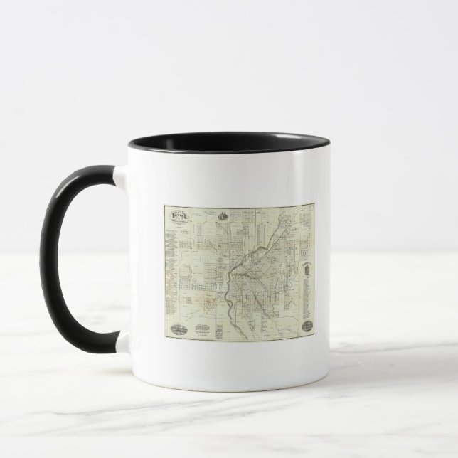 Taza Mapa de Thayer de Denver Colorado (Izquierda)
