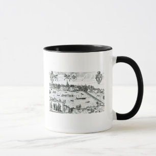 Taza Mapa de Varsovia, de "Civitates Orbis Terrarum"