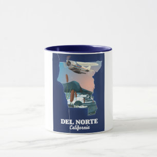 Taza Mapa de viaje de Del Norte California
