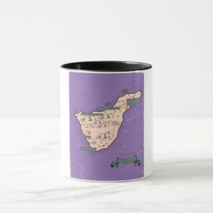 Taza Mapa de viaje ilustrado de Tenerife