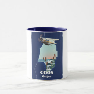 Taza Mapa de viajes de Coos Oregon