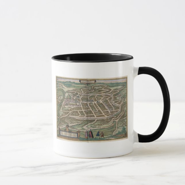 Taza Mapa de Vilna, Lituania, de 'Civitates Orbis T (Derecha)