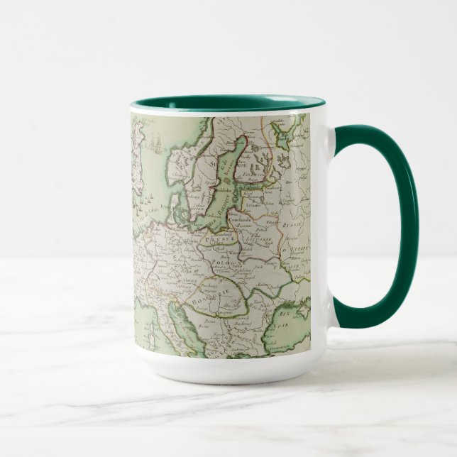 Taza Mapa del ataque naval contra Inglaterra de (Derecha)
