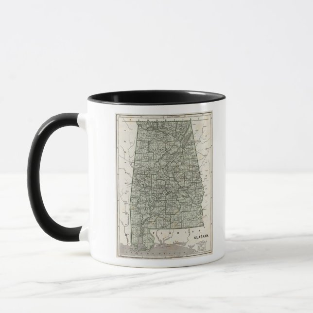 Taza Mapa del Atlas de Alabama (Izquierda)
