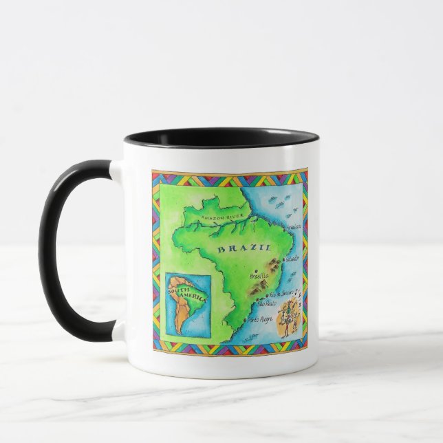 Taza Mapa del Brasil (Izquierda)