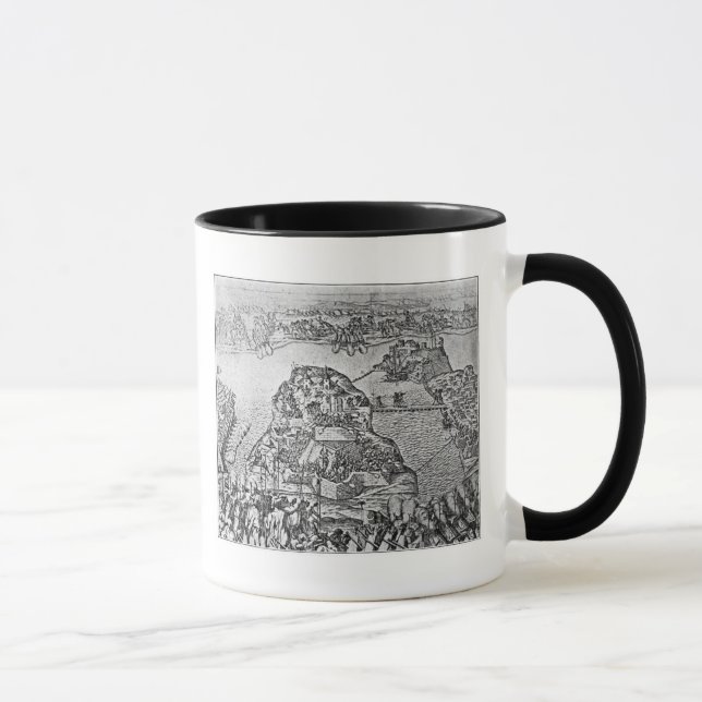 Taza Mapa del cerco de Malta en 1565 (Derecha)