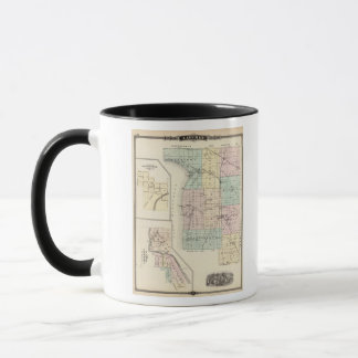 Taza Mapa del condado de Calumet, estado de Wisconsin