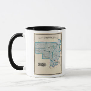 Taza Mapa del condado de Crawford