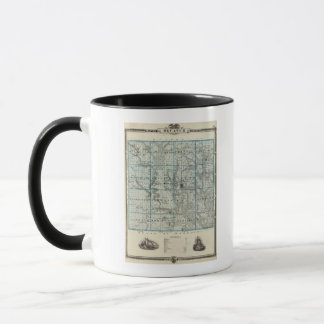 Taza Mapa del condado de Decatur, estado de Iowa