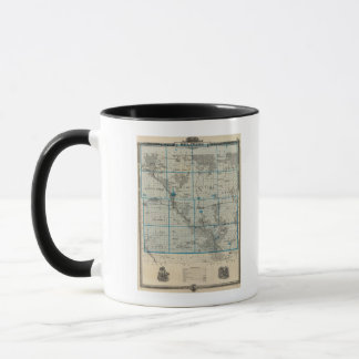 Taza Mapa del condado de Delaware, estado de Iowa