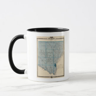 Taza Mapa del condado de Des Moines, estado de Iowa