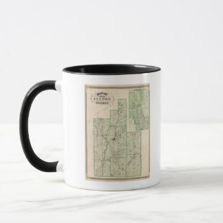Taza Mapa del condado de Fulton con Rochester, Fulton C