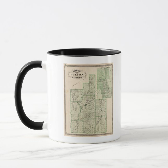 Taza Mapa del condado de Fulton con Rochester, Fulton C (Izquierda)