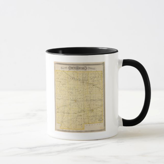 Taza Mapa del condado de Hendricks (Derecha)