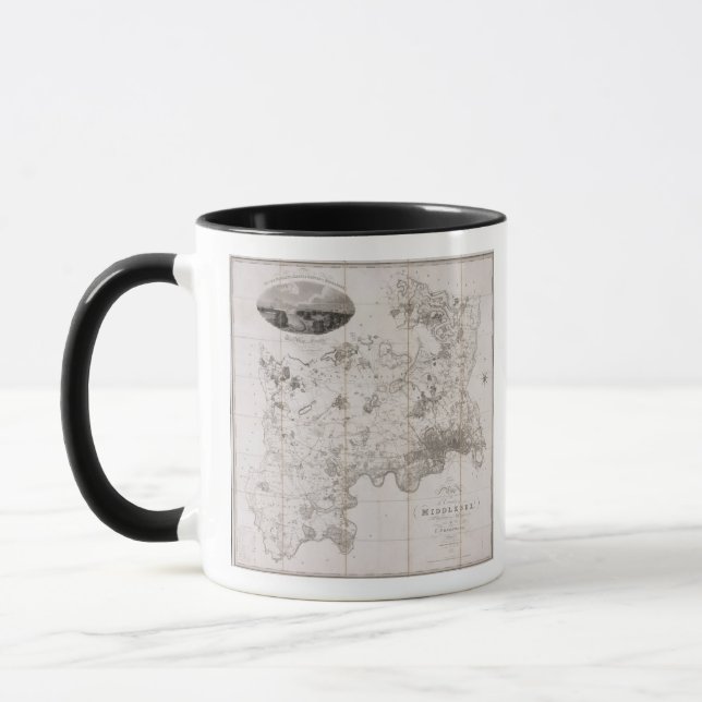 Taza Mapa del condado de Middlesex, publicado 1819 (Izquierda)