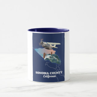 Taza Mapa del condado de Sonoma California