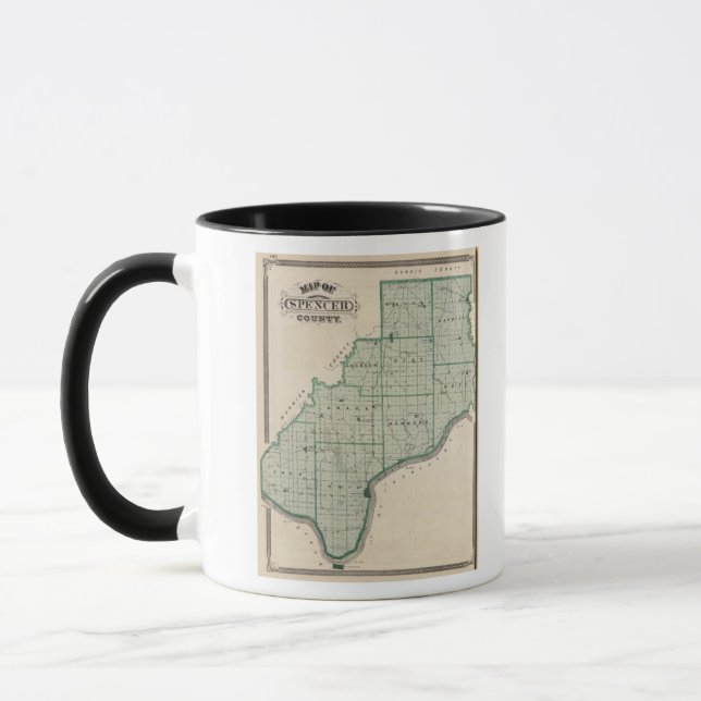 Taza Mapa del condado de Spencer (Izquierda)