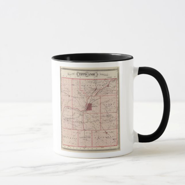 Taza Mapa del condado de Tippecanoe (Derecha)