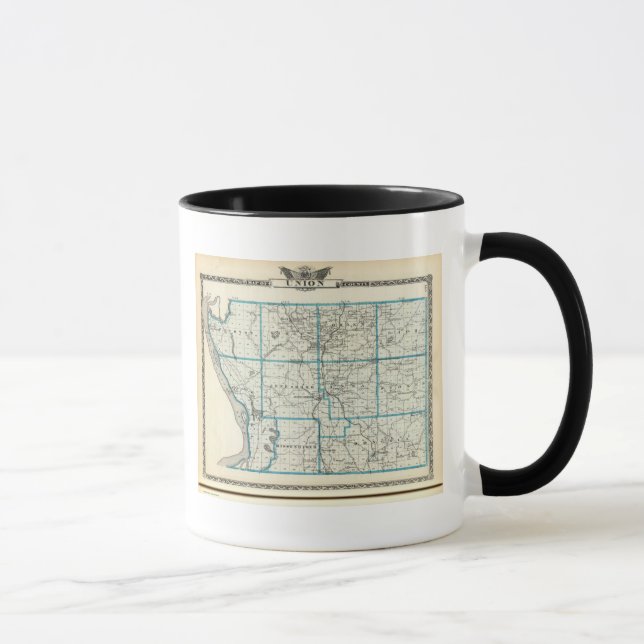 Taza Mapa del condado de Union (Derecha)