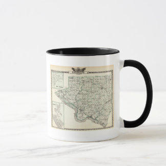 Taza Mapa del condado Randolph, Red Bud y Chester