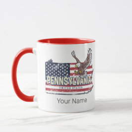 Taza Mapa del estado de Pennsylvania