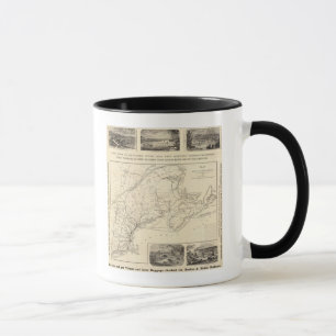 Taza Mapa del ferrocarril Boston y Maine