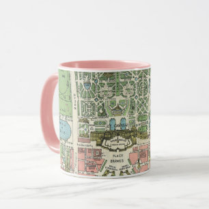 Taza Mapa del ilustracion francés de Versalles