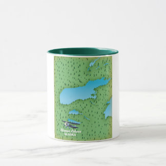 Taza Mapa del lago Alaska