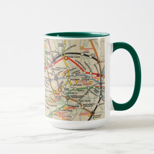 Taza Mapa del metro de Londres (Derecha)