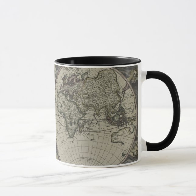 Taza Mapa del mundo doble el | 1672 del hemisferio (Derecha)