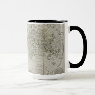 Taza Mapa del mundo el 1736