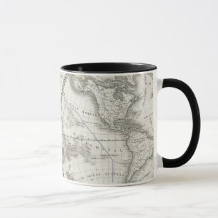 Taza Mapa del mundo en 2 hemisferios