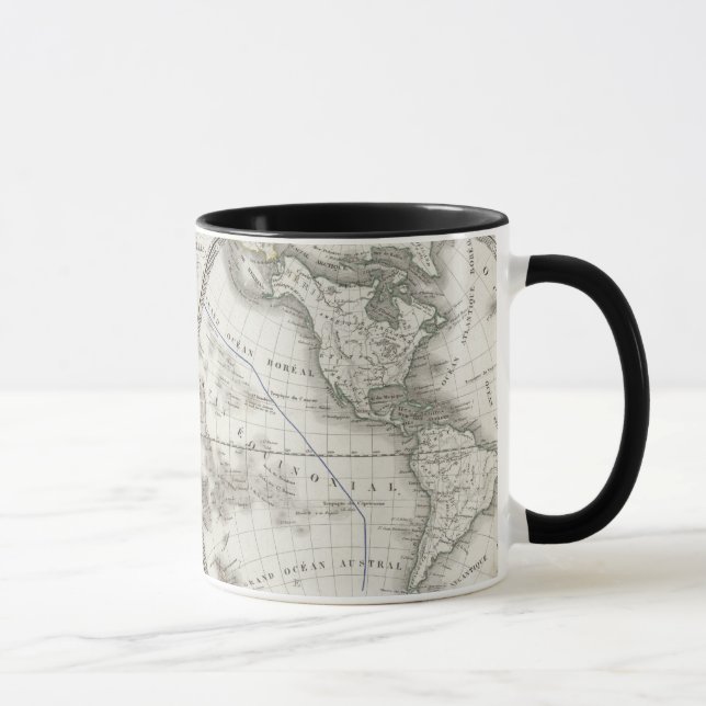 Taza Mapa del mundo en 2 hemisferios (Derecha)