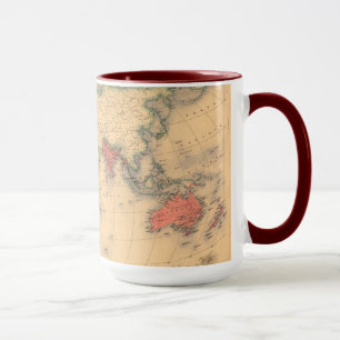 Taza Mapa del mundo que muestra el Imperio británico
