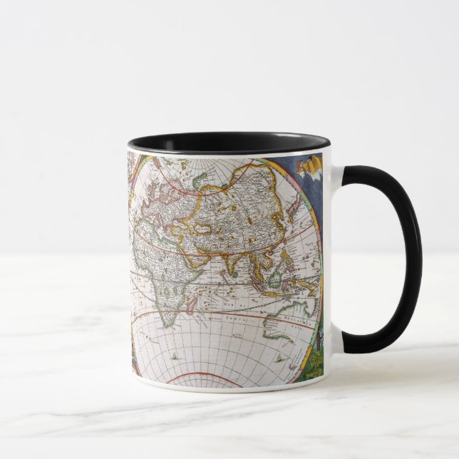 Taza MAPA DEL MUNDO, siglo XVII (Derecha)