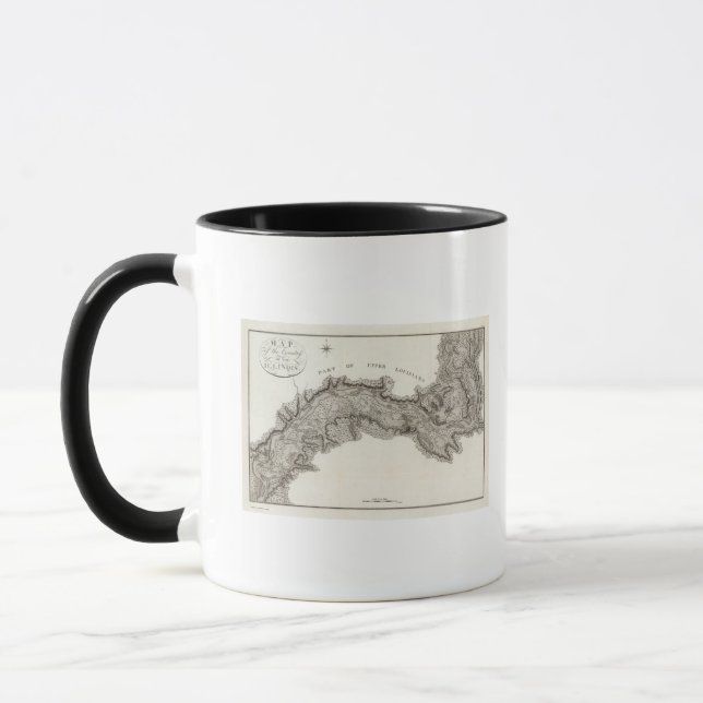 Taza Mapa del país de Illinois (Izquierda)